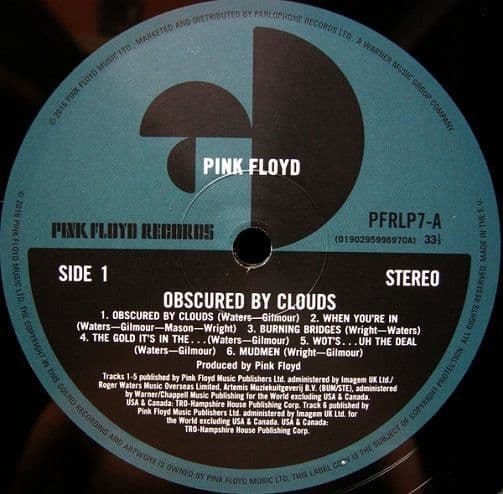 Pink Floyd Obscured By Clouds Vinyl Record Lp Pink Floyd 2016